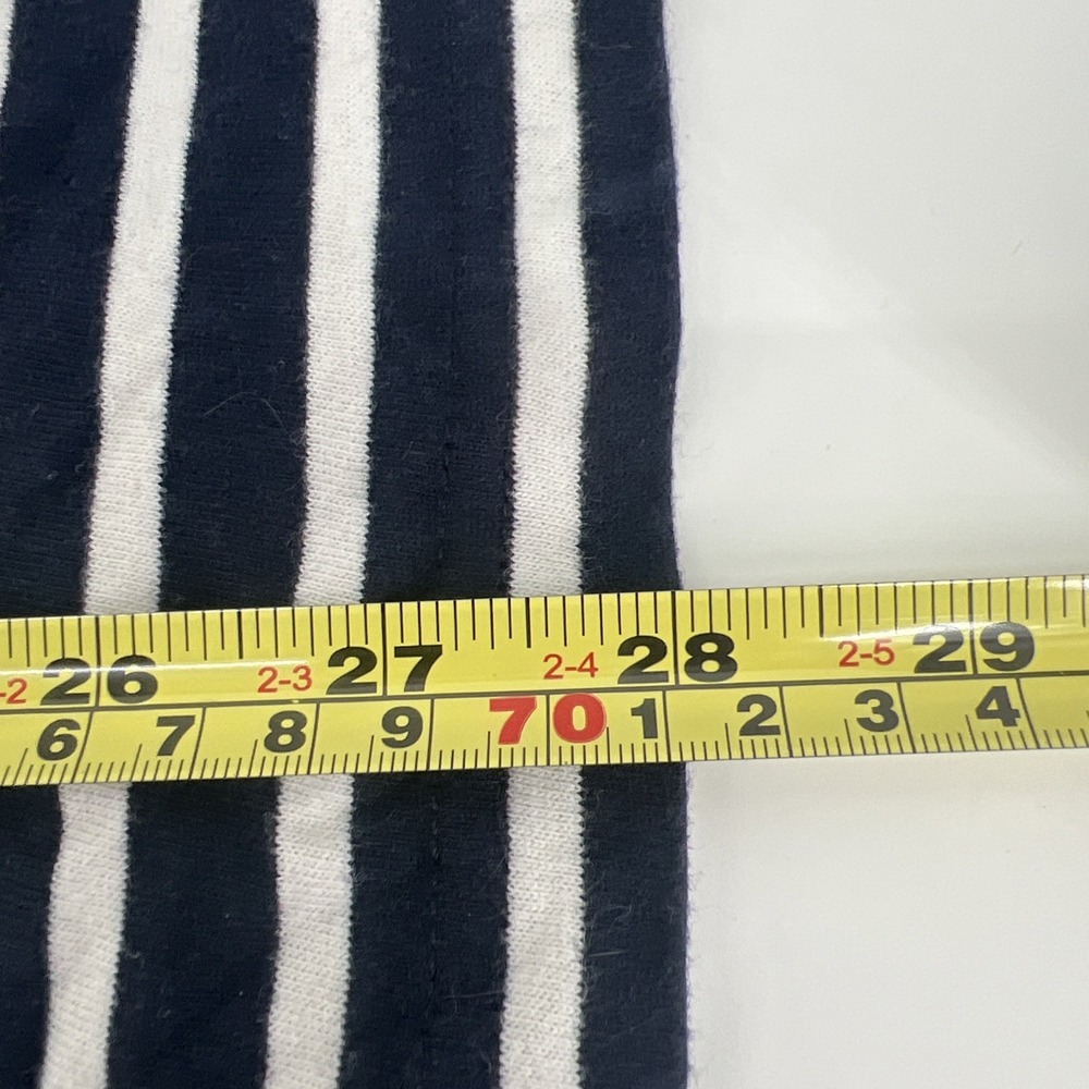 Abercrombie & Fitch Shirt Mens Medium Blue White Striped Long Sleeve Pocket Logo - Picture 8 of 8